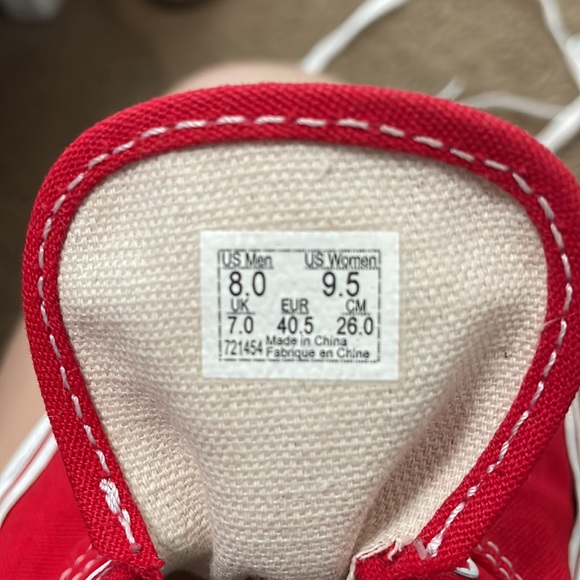 Red Vans - Picture 6 of 7